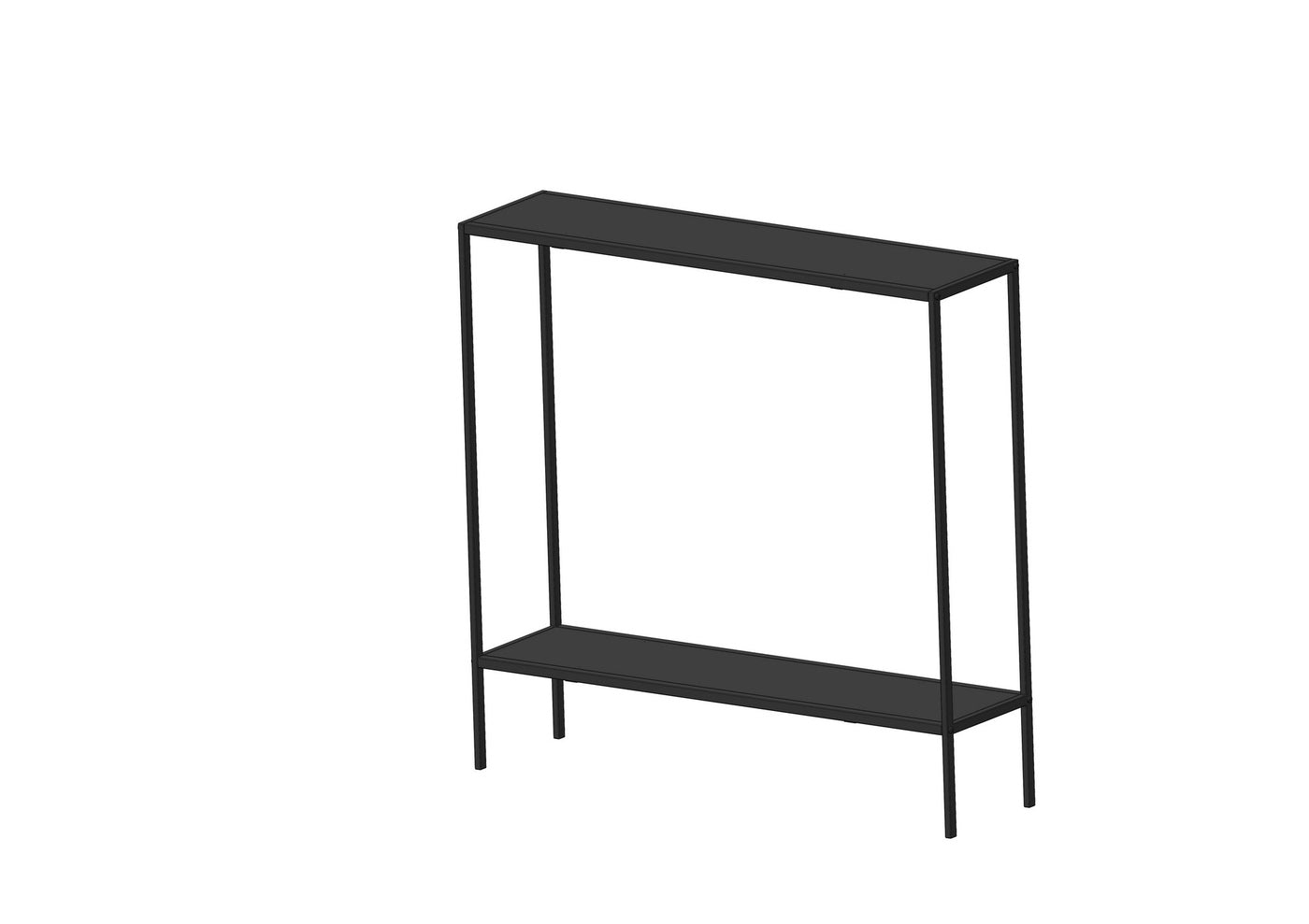 Giga Meubel - Sidetable Zwart Metaal - 83x21x78cm - Küba