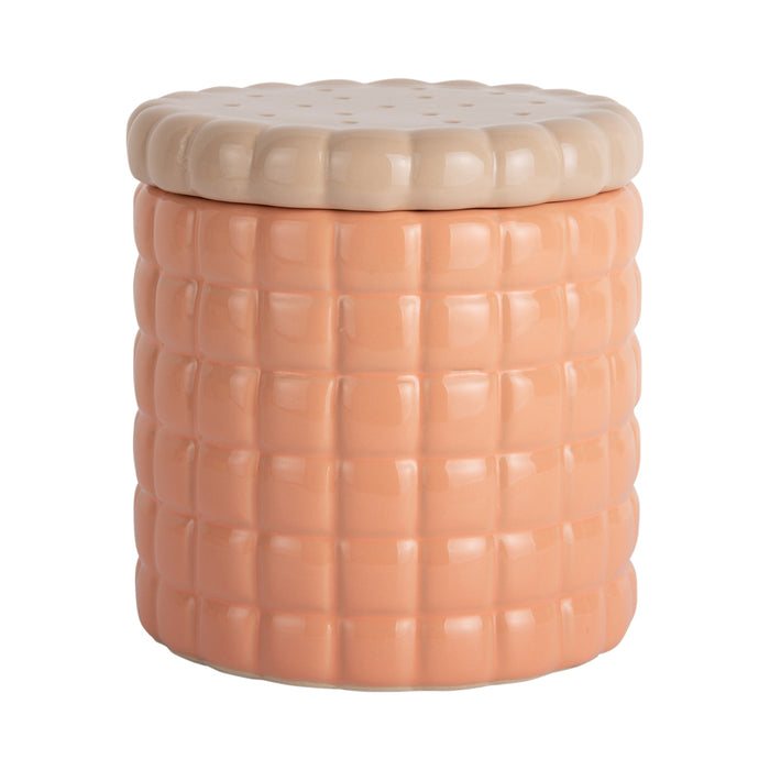 Present Time - Storage Jar Biscuit Box - Peach Orange
