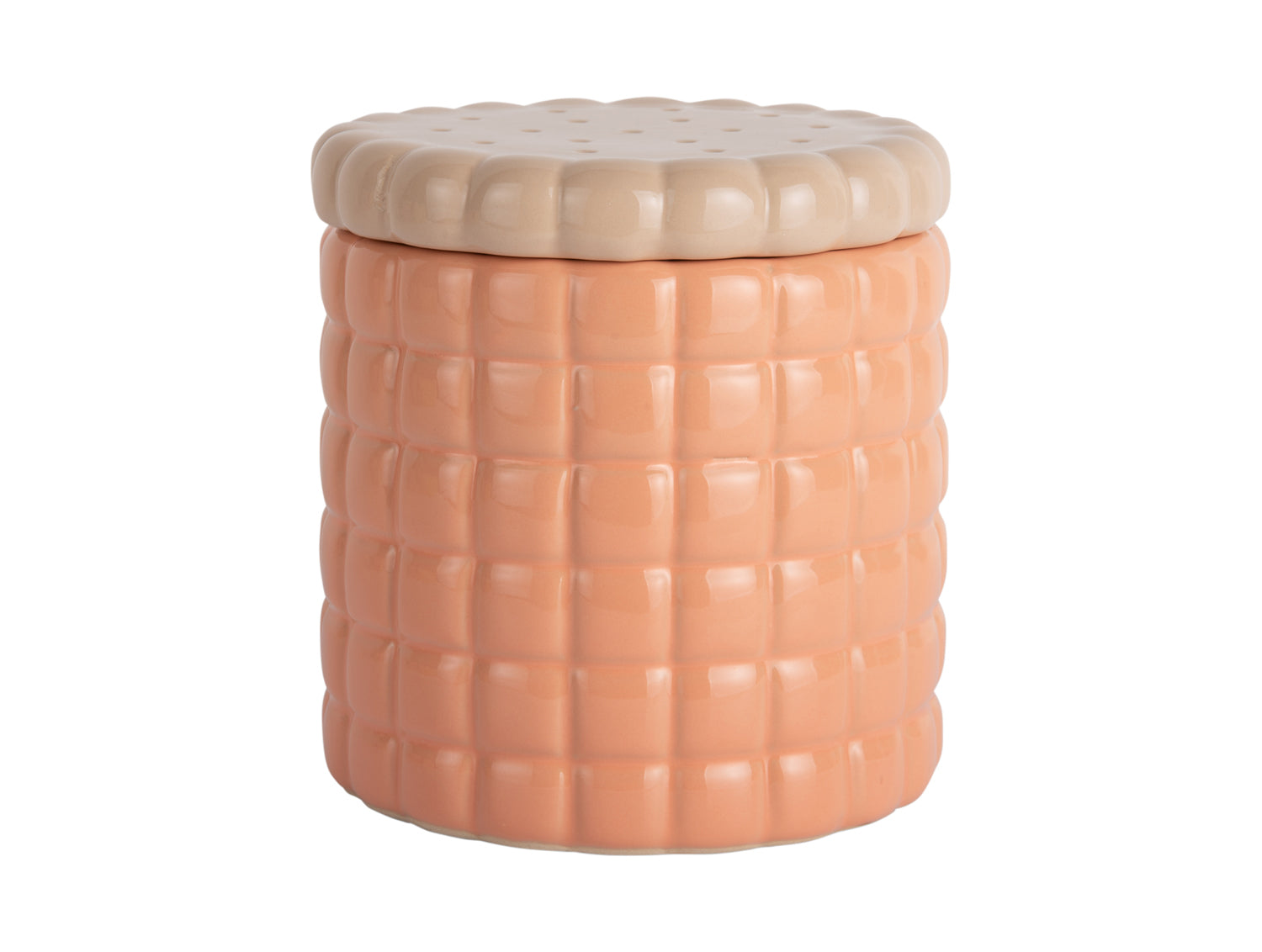 Present Time - Storage Jar Biscuit Box - Peach Orange
