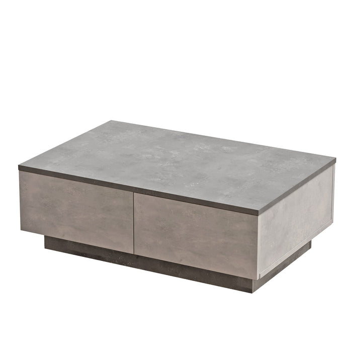 Giga Meubel - Salontafel Zilver|Antraciet Hout - 90x60x31,6cm - Laval