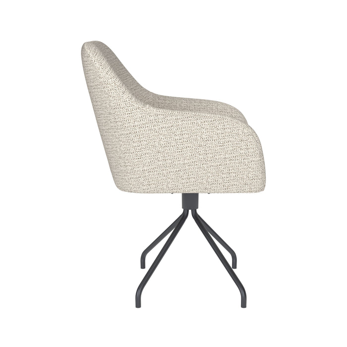 Housecraft Living Otis Eetkamerstoel Draaibaar Metaal Spider Off-White