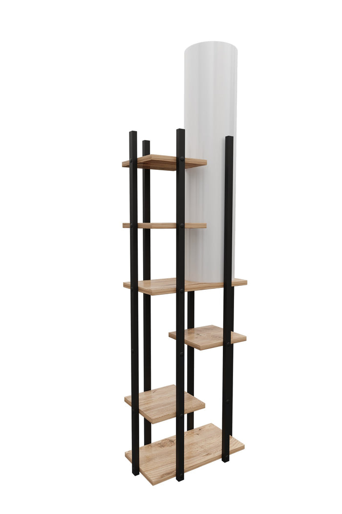 Giga Meubel - Vloerlamp Wit - Incl. Planken 45x25x160cm - Vogue