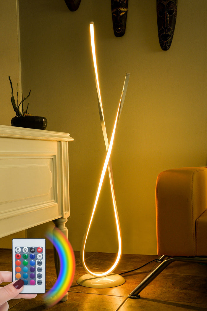 Giga Meubel - Vloerlamp Wit Aluminium - 25x25x120cm - Van Gogh