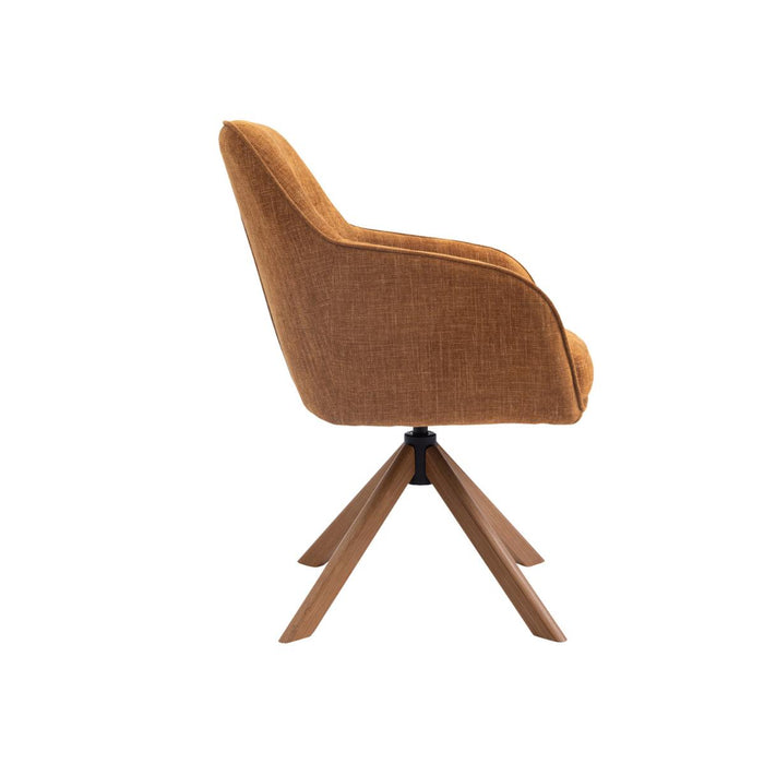 Nordic Home - Ellis armstoel stof - roestbruin