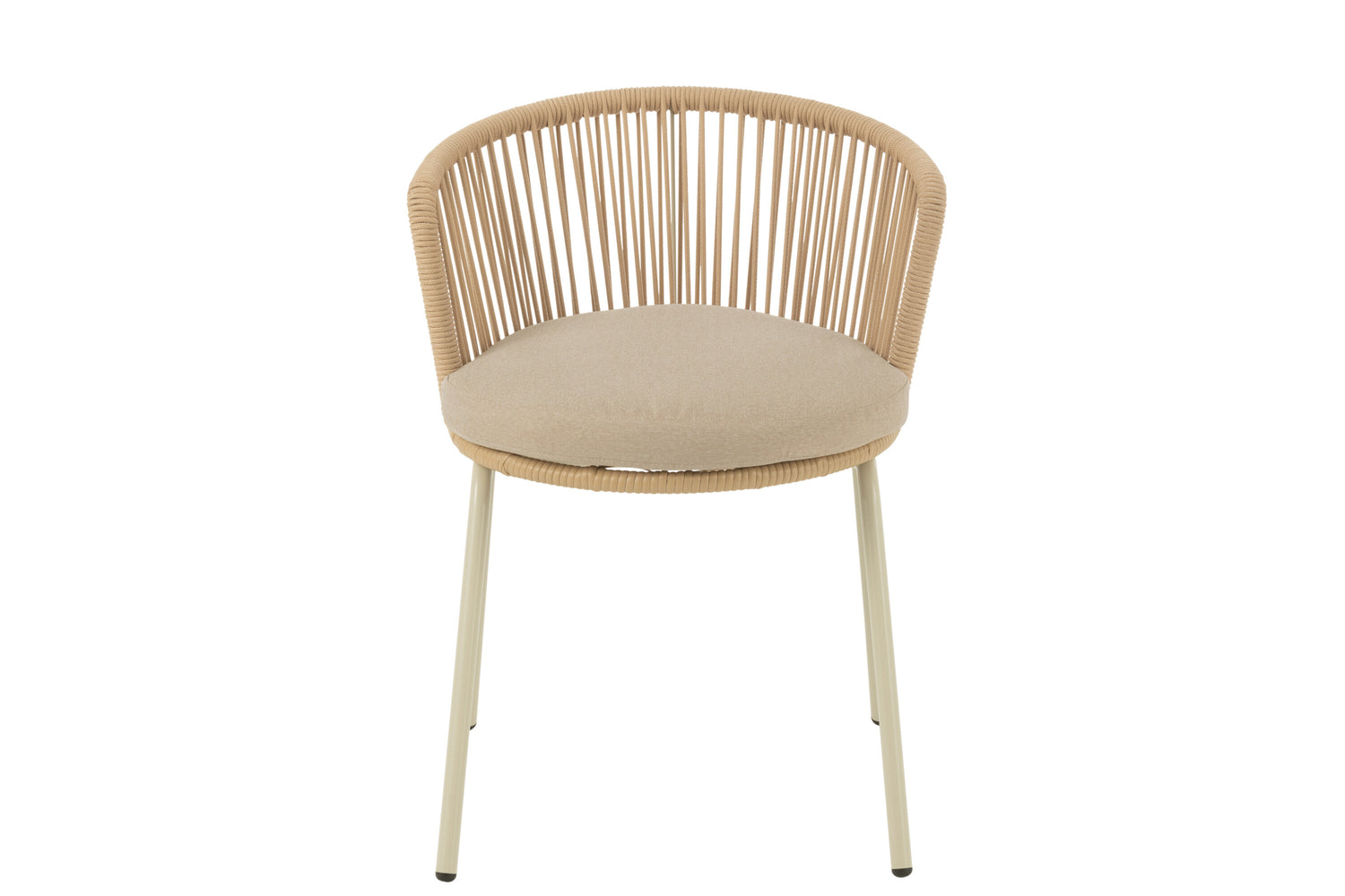 J-Line stoel Toa - metaal|koord - beige