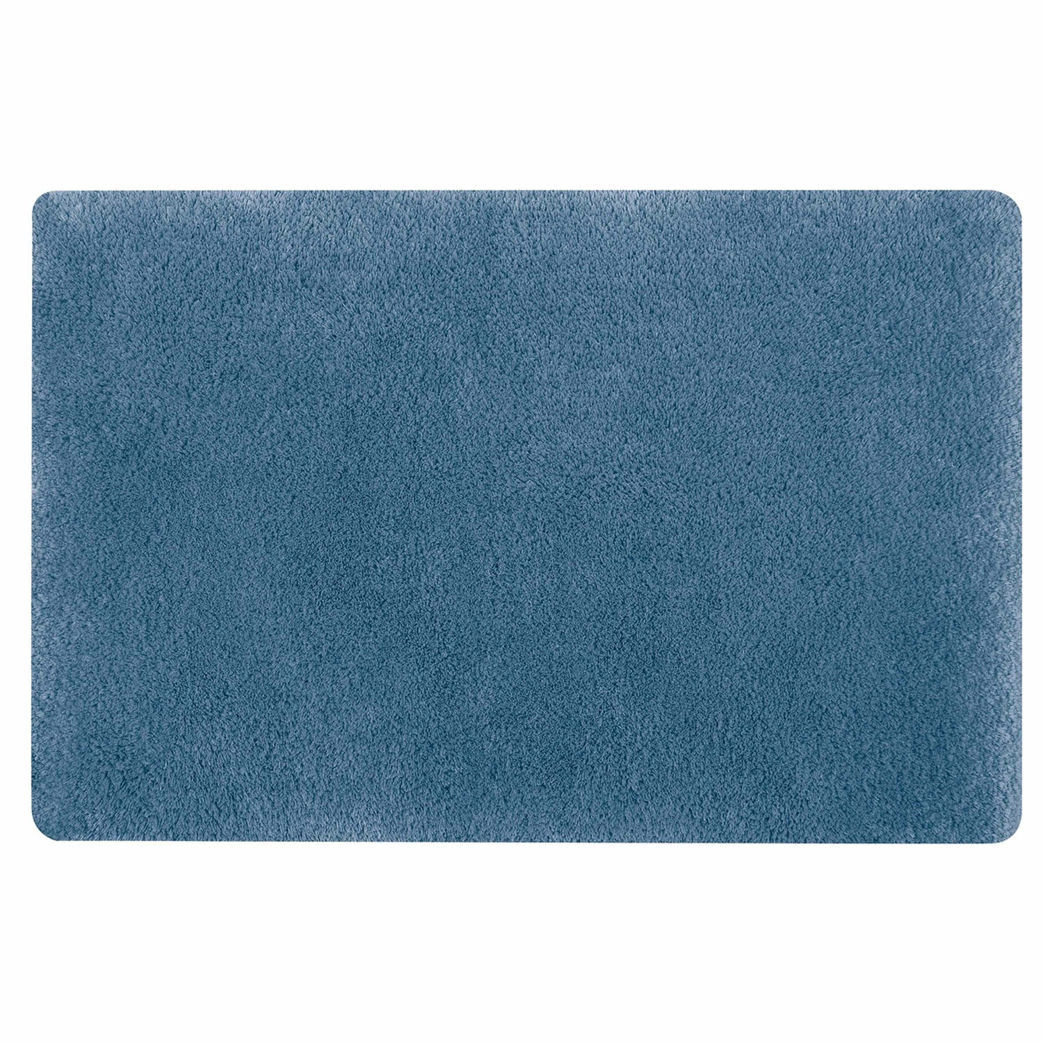 Spirella badkamer vloerkleed|tapijt - hoogpolig - blauw - 40 x 60 cm