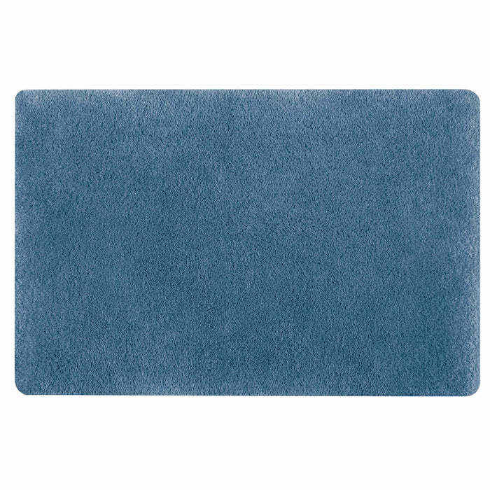 Spirella badkamer vloerkleed|tapijt - hoogpolig - blauw - 40 x 60 cm