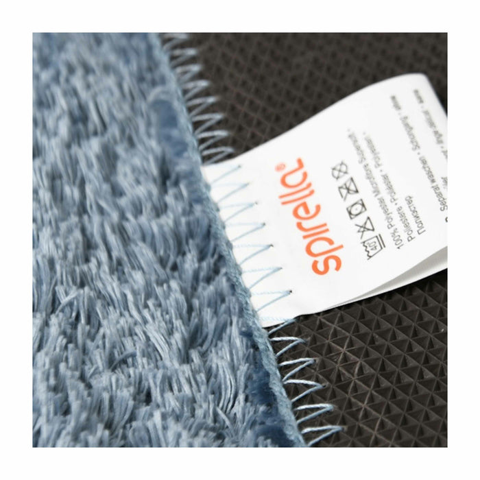 Spirella badkamer vloerkleed|tapijt - hoogpolig - blauw - 40 x 60 cm