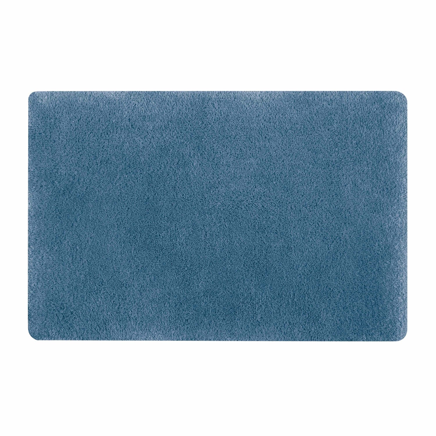 Spirella badkamer vloerkleed|tapijt - hoogpolig - blauw - 50 x 80 cm