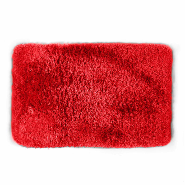Spirella badkamer vloerkleed|tapijt - hoogpolig - rood - 40 x 60 cm