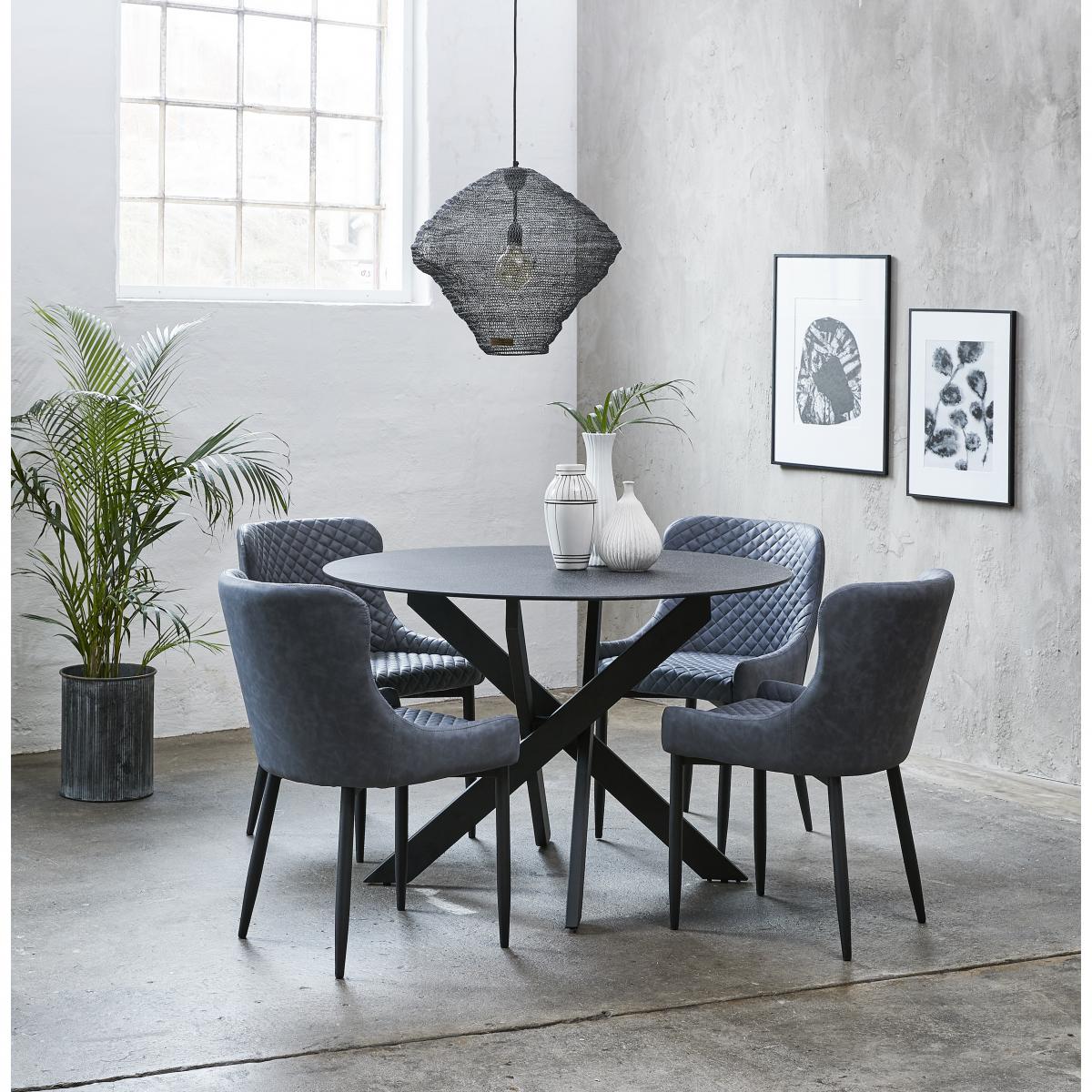 Nordic Home Milly eetkamerstoel PU-leer - grijs