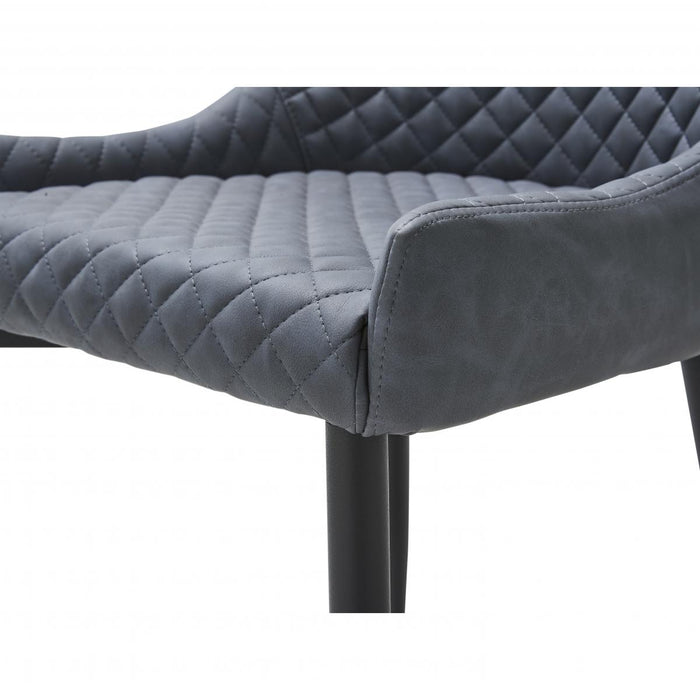 Nordic Home Milly eetkamerstoel PU-leer - grijs