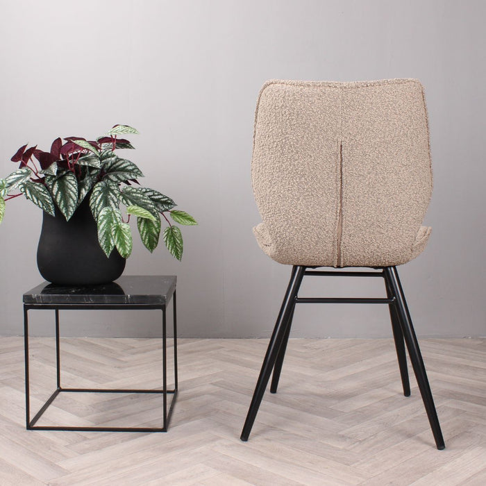 DS4U - Tony eetkamerstoel boucle - licht bruin