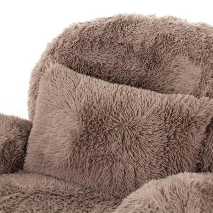 DÉJA Living - Fauteuil Taupe Fluffy - Zithoogte 42cm - Alta