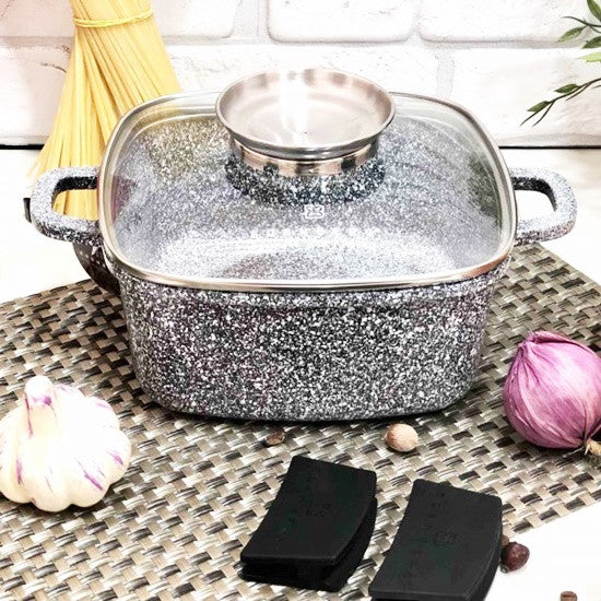 Kookpan|Braadpan met Deksel - 6,5 liter - 28 cm - Aluminium