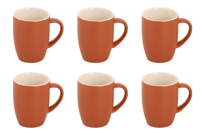 Palmer Beker Colors Mat 18 cl Bruin Porselein 6 stuks