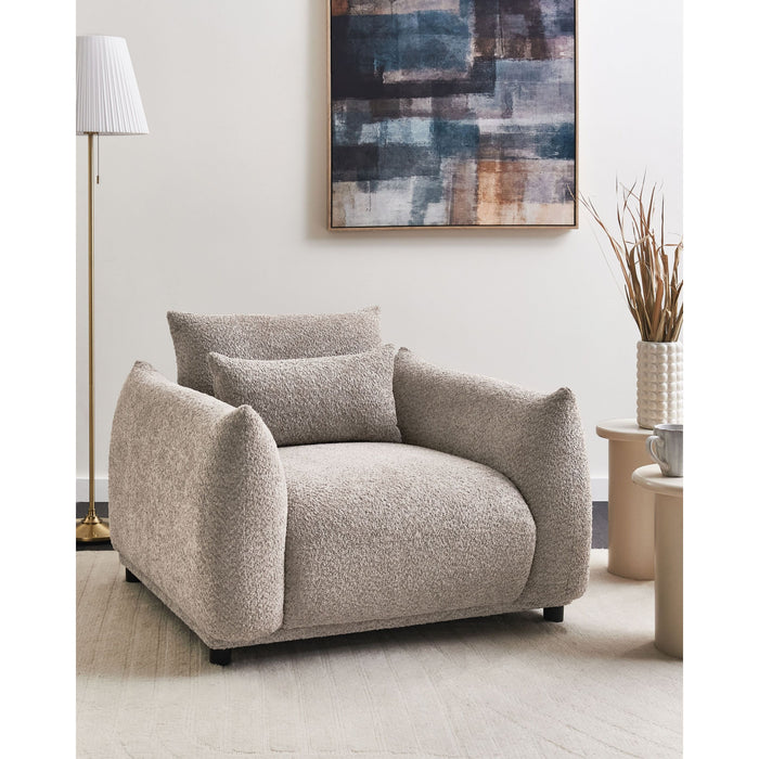 Beliani - JAMSA - Fauteuil - Taupe - Bouclé