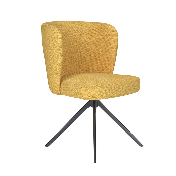 Housecraft Living Stan Eetkamerstoel Draaibaar Metaal Okergeel