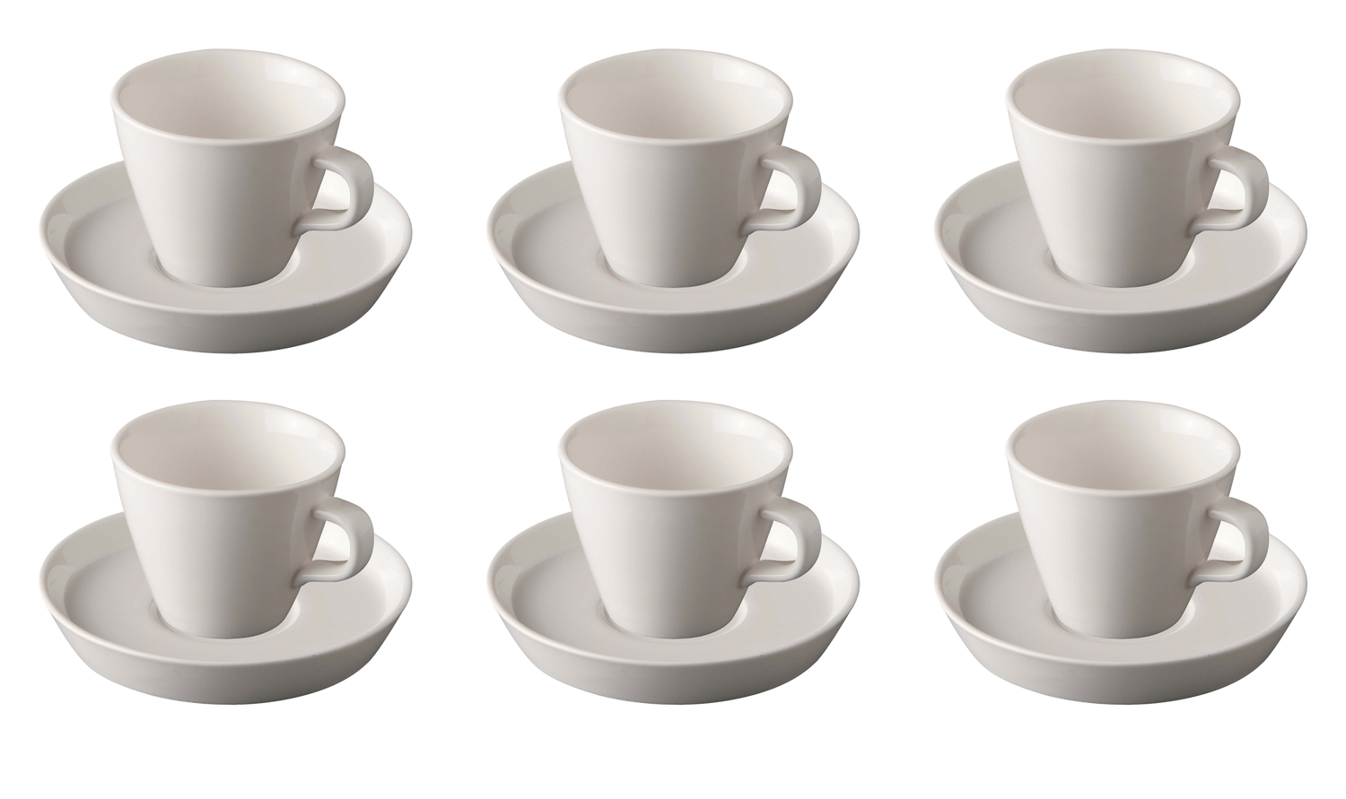 Palmer Kop en schotel Da Vinci 20 cl - 9 cm Offwhite 6 stuks