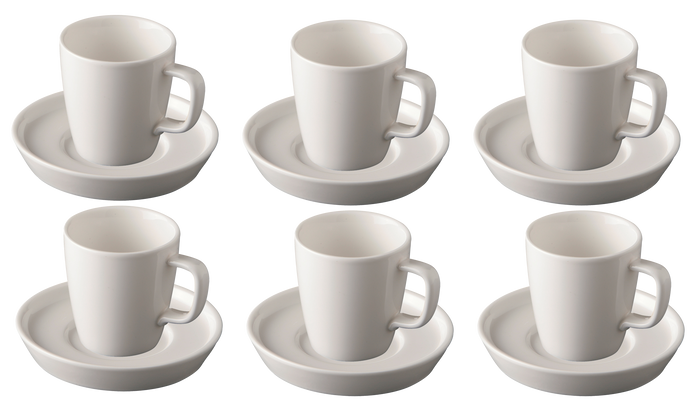 Palmer Kop en schotel Da Vinci 16 cl - 11 cm Offwhite 6 stuks