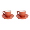 Palmer Koffiekop en schotel Colors Mat 14 cl 12 cm Bruin Porselein 2 stuks