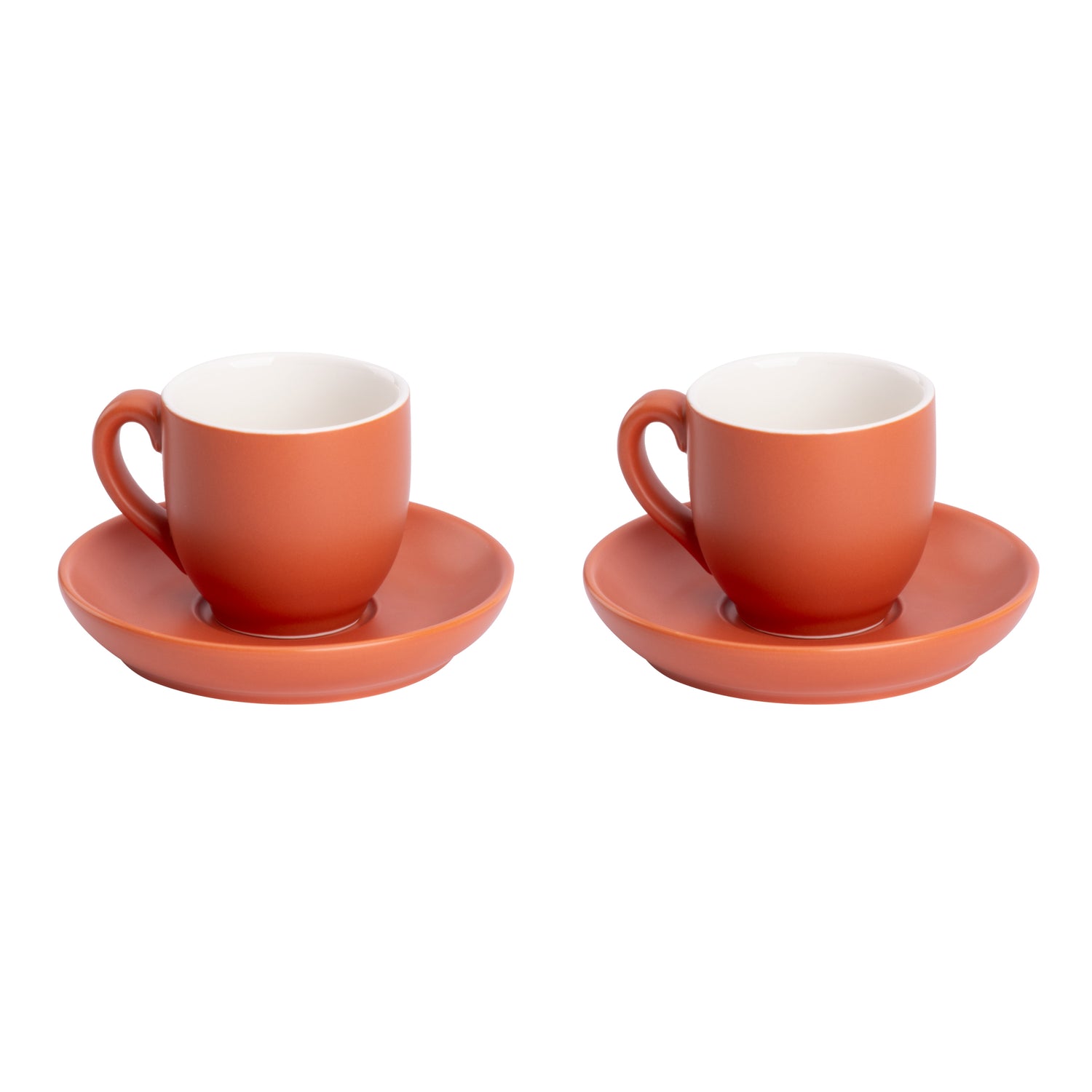 Palmer Koffiekop en schotel Colors Mat 14 cl 12 cm Bruin Porselein 2 stuks