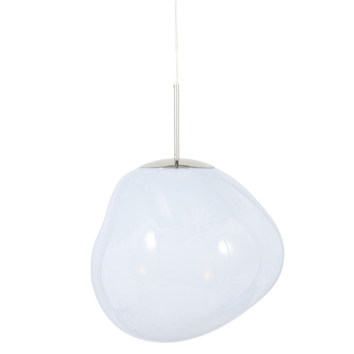 Melt hanglamp LED Ø50 opaal|zilver