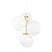 Melt Chandelier Mini hanglamp LED opaal|goud