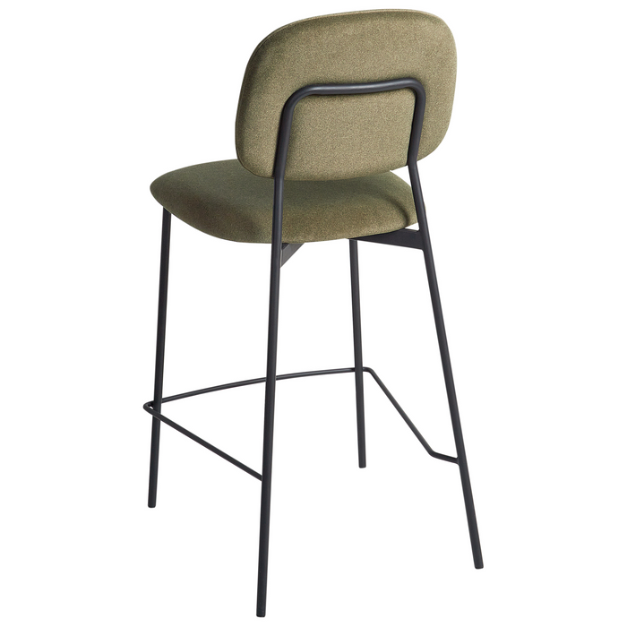 Beliani - DUETTE - Barkruk set van 2 - Olijfgroen - Fluweel