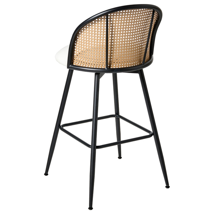 Beliani - NATHAN - Barkruk set van 2 - Wit - 99 cm - Kunstleer