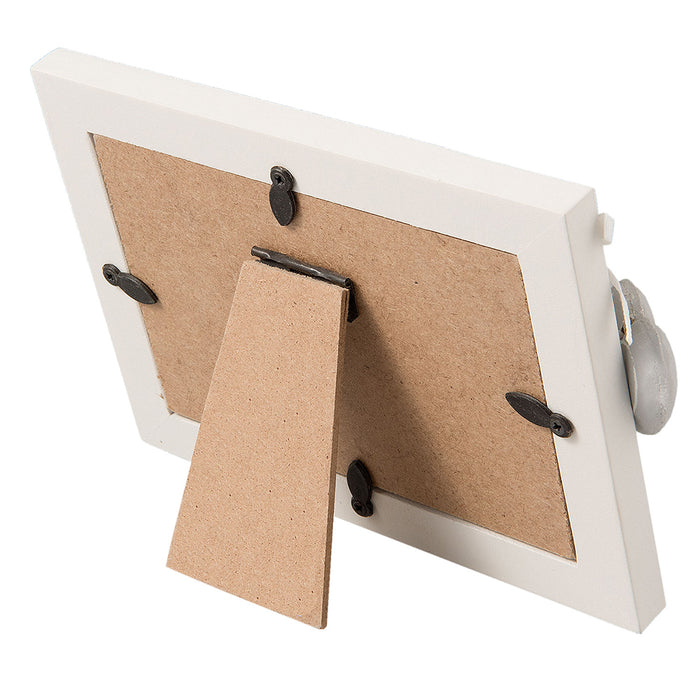 Clayre & Eef Fotolijst Hart 13x9 cm Wit Hout