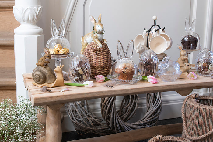 Clayre & Eef Glazen potje Ei Ø 9x12 cm Glas