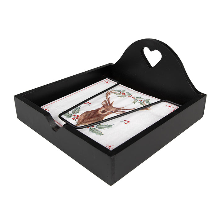 Clayre & Eef Servetten Papier Set van 20 33x33 cm (20) Wit Bruin