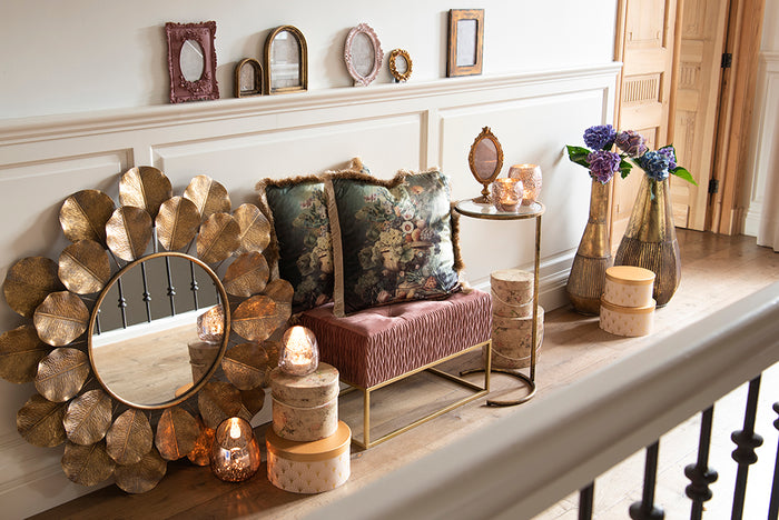 Clayre & Eef Fotolijst 12x15 cm Roze Polyresin Bloemen