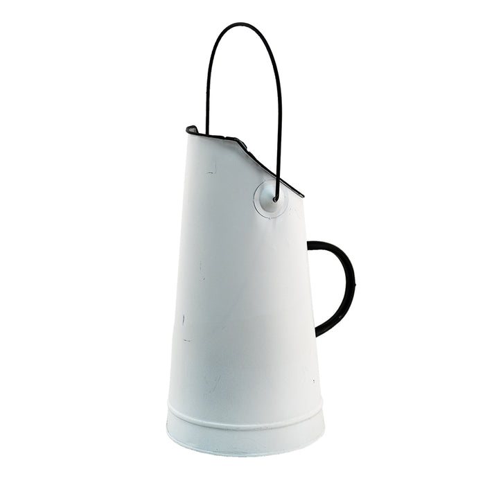 Clayre & Eef Decoratie Kolenkit Ø 15x30 cm Wit Metaal