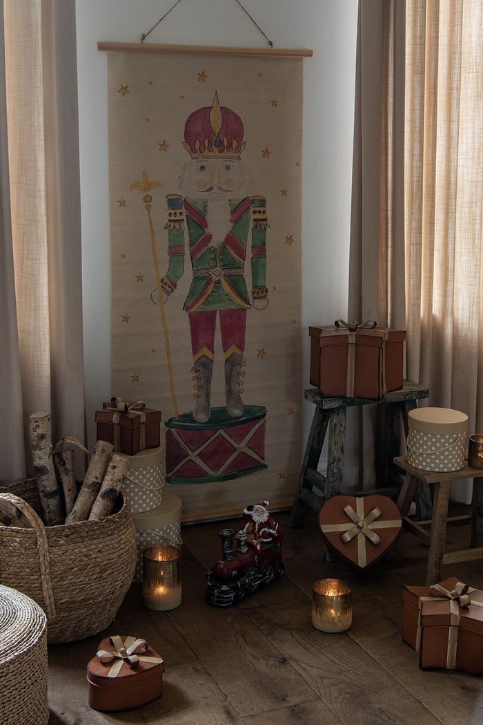 Clayre & Eef Theelichthouder Ø 10x10 cm Goudkleurig Bruin Glas