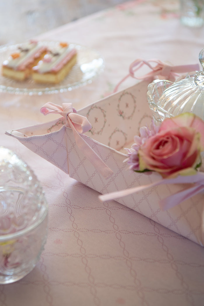 Clayre & Eef Placemats Set van 6  48x33 cm Roze Katoen Konijn