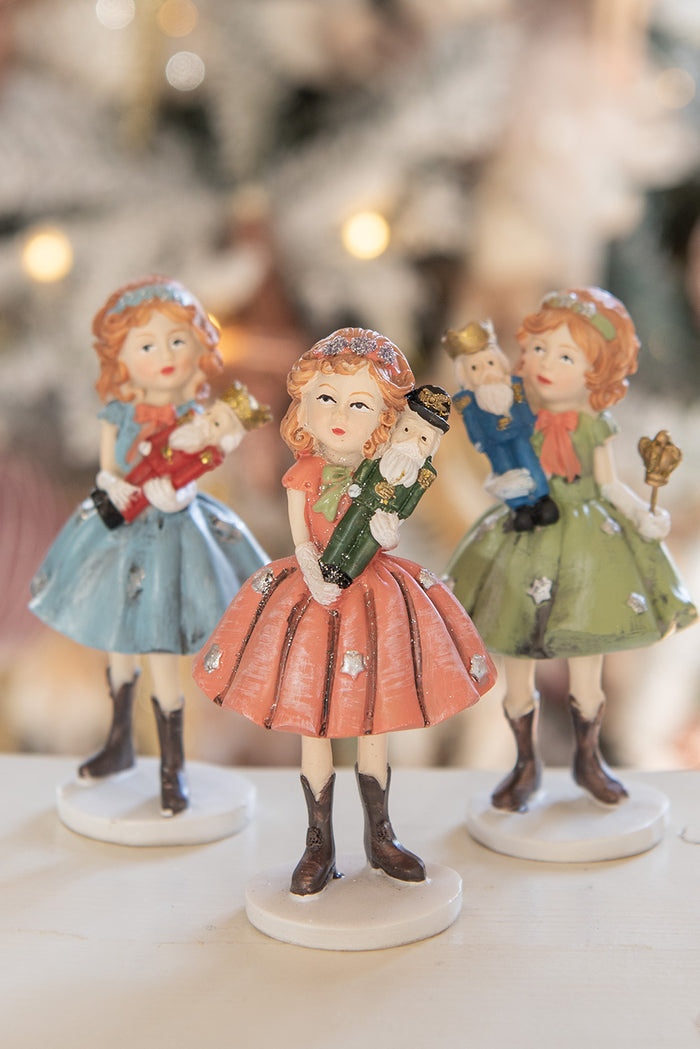 Clayre & Eef Decoratie Beeld Kind 12 cm Rood Polyresin