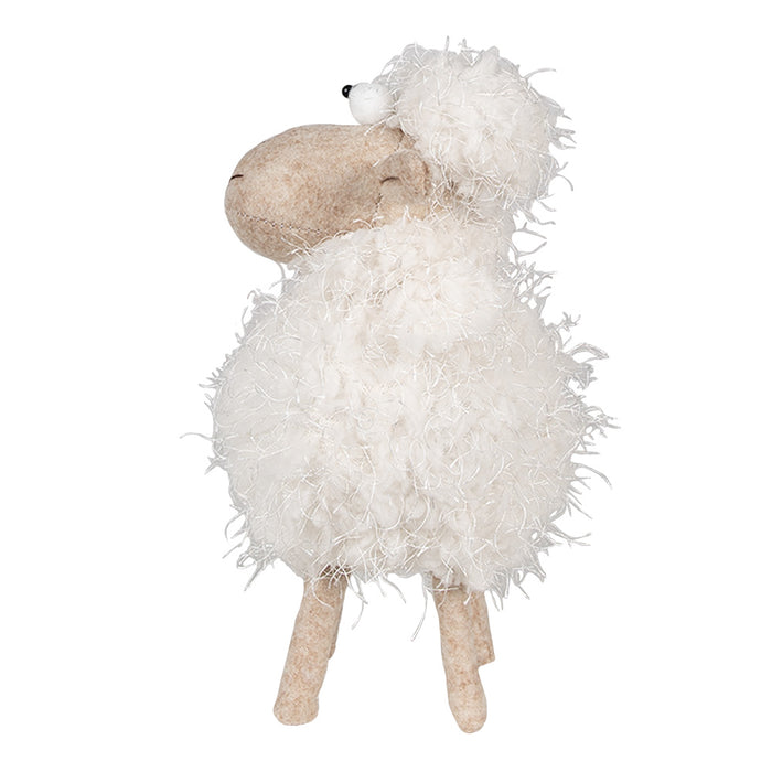 Clayre & Eef Beeld Schaap 25 cm Wit Kunststof