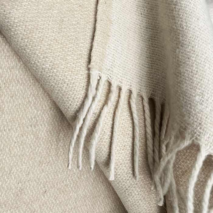 Malagoon Double Face Wool Plaid - Beige