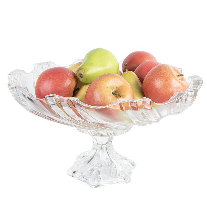 Clayre & Eef Fruitschaal Ø 38x21 cm Transparant Glas
