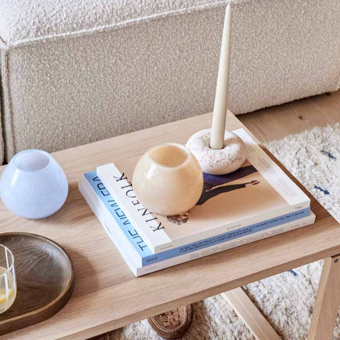 OYOY Living Savi Kandelaar Ø 11,5 cm - Marmer - Beige