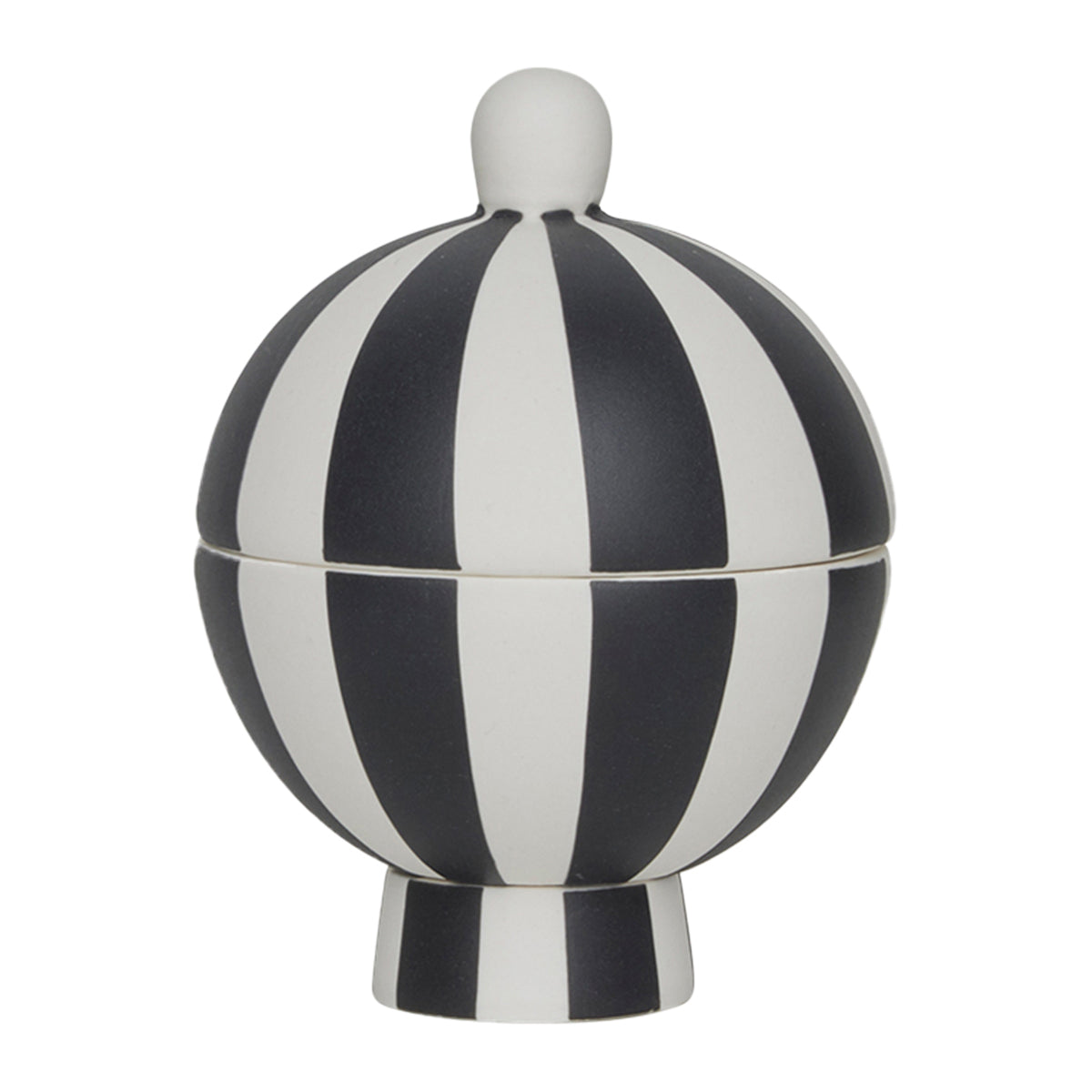 OYOY Living Toppu Voorraadpotje - Zwart / Wit