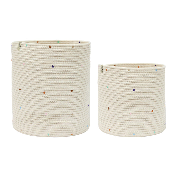 OYOY MINI Konfetti Opbergmanden - Set van 2