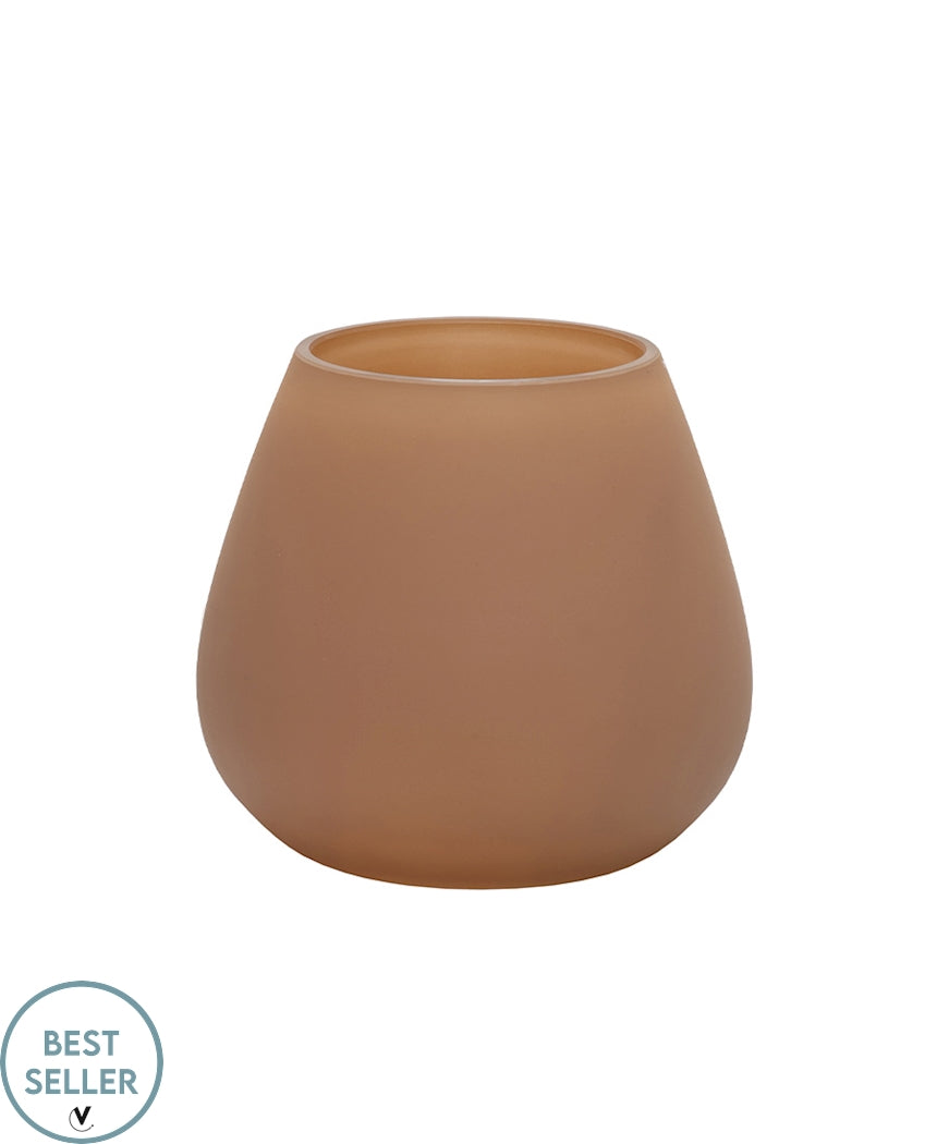 Vase The World - Tasman XS matte sand Ø12,5 x H11,5 cm (set van 2)