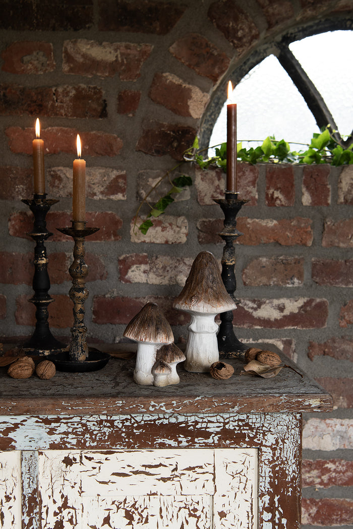 Clayre & Eef Kandelaar 30 cm Zwart Goudkleurig IJzer