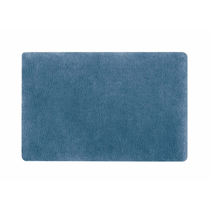 Spirella badkamer vloerkleed|tapijt - hoogpolig - blauw - 60 x 90 cm