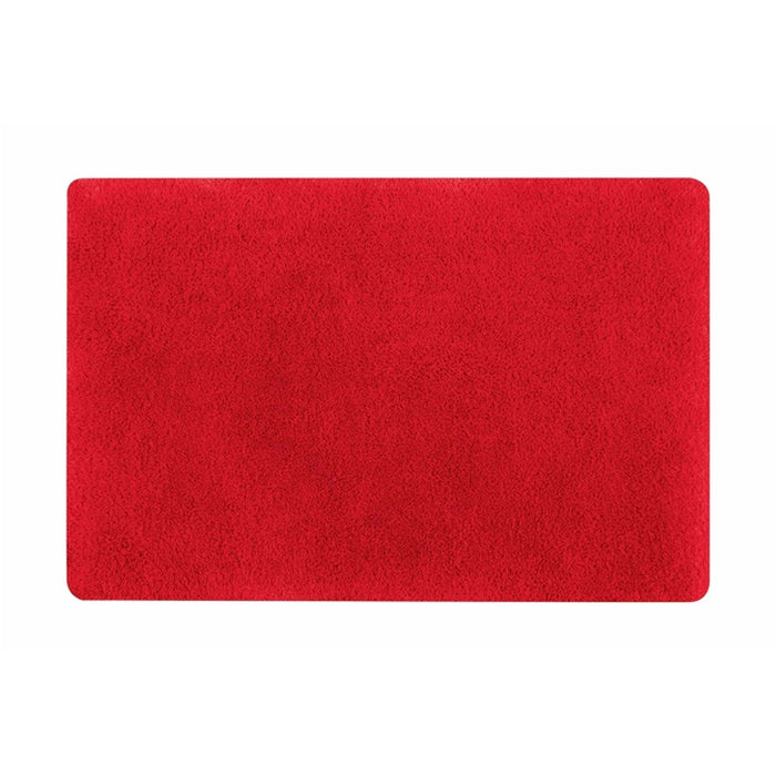 Spirella badkamer vloerkleed|tapijt - hoogpolig - rood - 50 x 80 cm