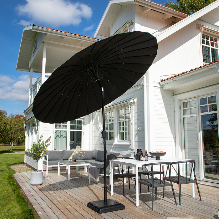 Nest outdoor Einar Parasol Ø 270 cm - Zwart