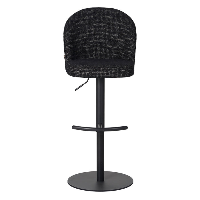 Bronx71 Barkruk Odin gemêleerde stof zwart 63-83 cm